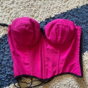 Fredericks Pink Corset Top. Size Small.